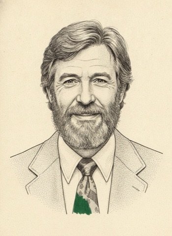 Ink portrait of Joe Sugarman