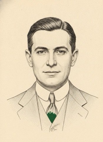Ink portrait of Robert Collier